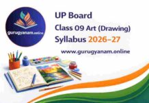 UP Board Class 9 Drawing / Art Syllabus 2025–26 UP Board Class 9 Drawing / Art Syllabus 2025–26