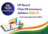 UP Board Class 9 Commerce Syllabus 2025–26 UP Board Class 9 Commerce Syllabus 2025–26
